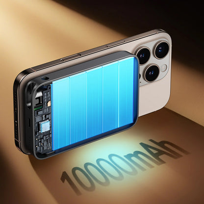 Baterie Externa Wireless Joyroom JR-PBM02, 10000mAh, 22.5W, PD + FQI, 1 x QI - 2 x USB-C, Neagra