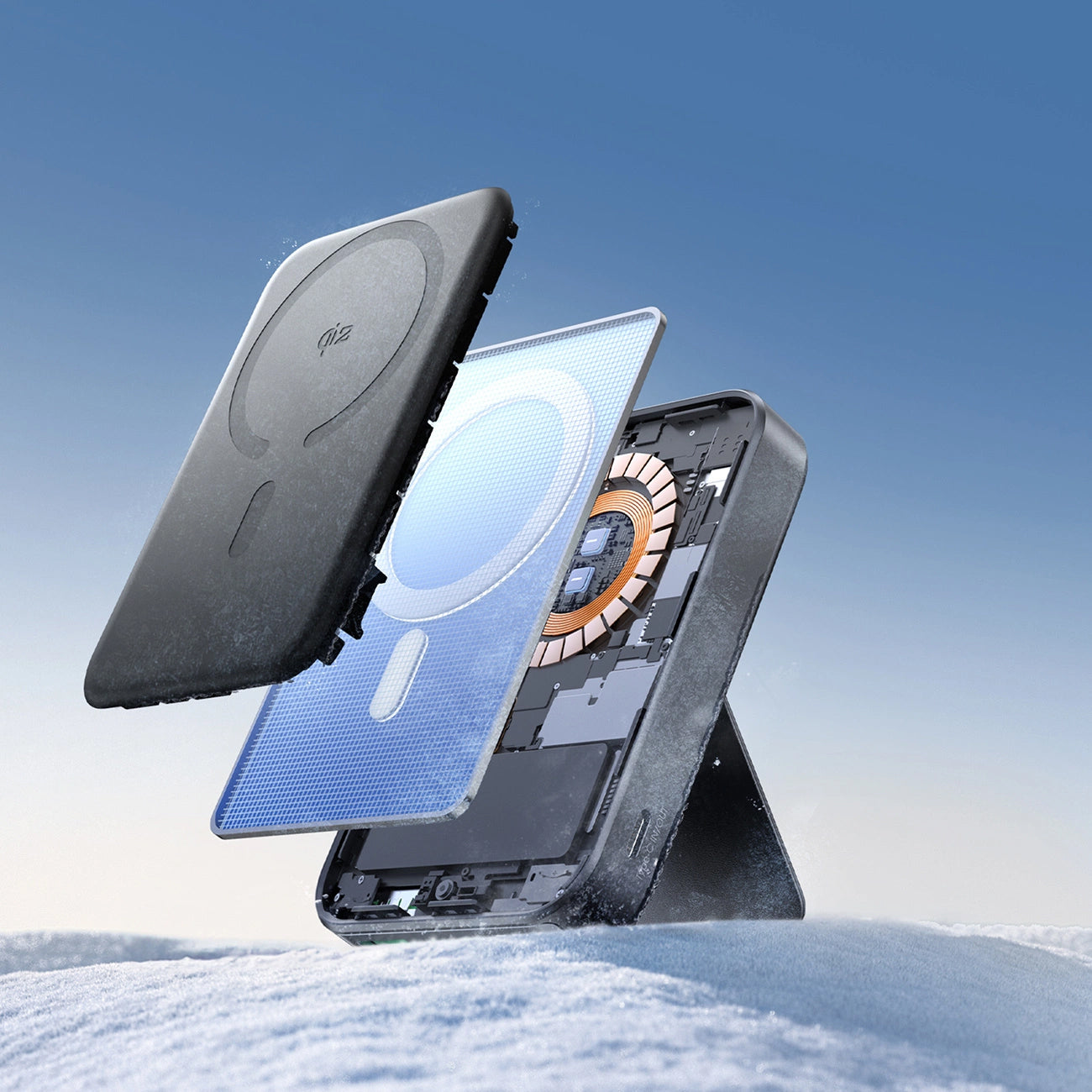 Baterie Externa Wireless Joyroom JR-PBM11, 10000mAh, 22.5W, QC + PD + FQI, 1 x QI - 1 x USB-A - 1 x USB-C, Neagra