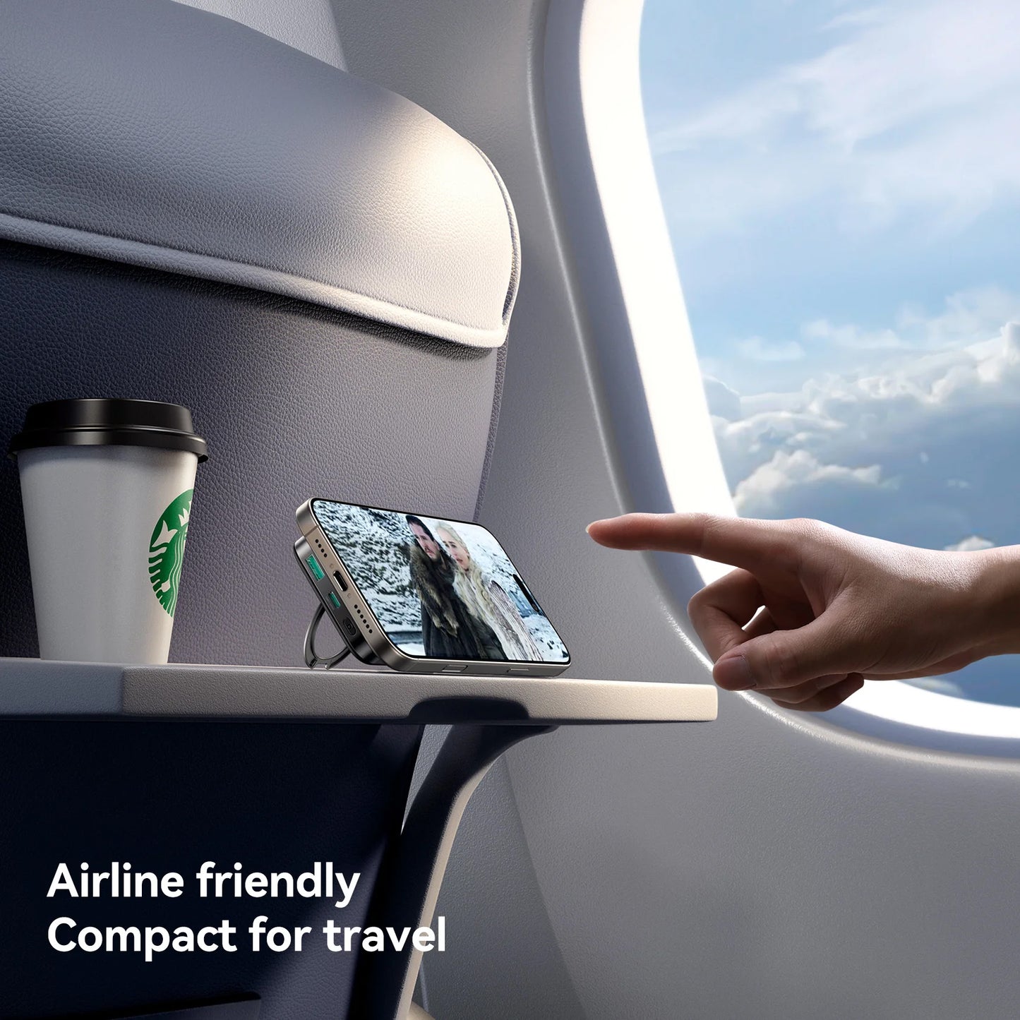 Baterie Externa Wireless Joyroom JR-PBM12, 10000mAh, 22.5W, QC + PD + FQI, 1 x QI - 1 x USB-A - 1 x USB-C, Neagra