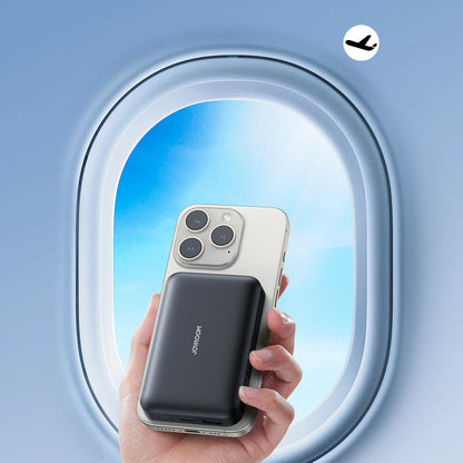 Baterie Externa Wireless Joyroom JR-W020, 10000mAh, 20W, QC + PD + FQI, 1 x QI - 1 x USB-A - 1 x USB-C, Neagra