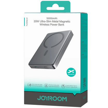 Baterie Externa Wireless Joyroom JR-PBM08 Pro, 10000mAh, 20W, PD + FQI, 1 x QI - 1 x USB-C, Gri