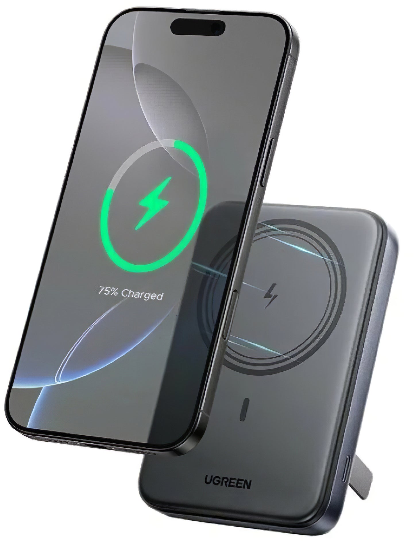 Baterie Externa Wireless UGREEN PB562, 10000mAh, 20W, PD + FQI, 1 x QI - 1 x USB-C, Neagra