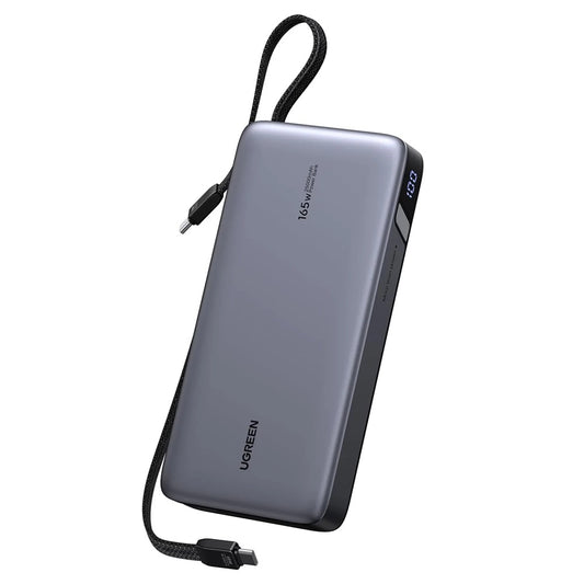 Baterie Externa UGREEN PB726 (55995B), 25000mAh, 165W, QC + PD, 1 x USB-A - 3 x USB-C, Gri