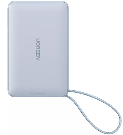 Baterie Externa Wireless UGREEN MagFlow PB773, 10000mAh, 25W, PD + FQI, 1 x QI - 2 x USB-C, Albastra