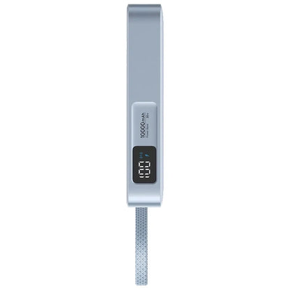 Baterie Externa Wireless UGREEN MagFlow PB773 (65958B), 10000mAh, 25W, PD + FQI, 1 x QI - 2 x USB-C, Albastra