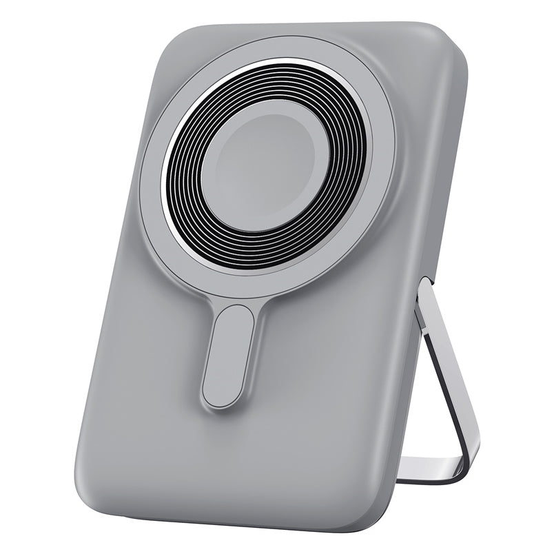 Baterie Externa Wireless WiWu Wi-P018, 10000mAh, 20W, PD + FQI, 1 x QI - 1 x USB-C, Gri