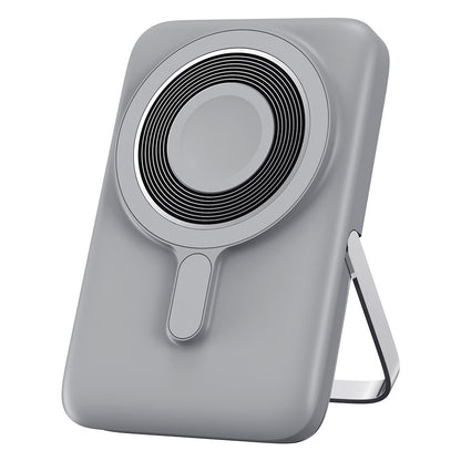 Baterie Externa Wireless WiWu Wi-P018, 10000mAh, 20W, PD + FQI, 1 x QI - 1 x USB-C, Gri