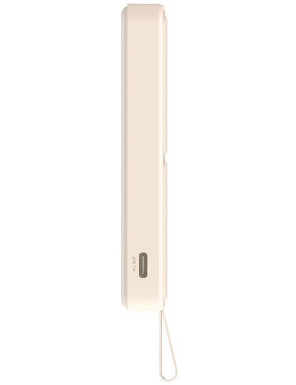 Baterie Externa Wireless Xiaomi Mi Magnetic, 6000mAh, 15W, PD + FQI, 1 x QI - 1 x USB-C, Bej BHR9074GL