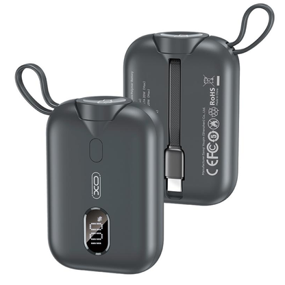 Baterie Externa Wireless XO Design PR260, 10000mAh, 20W, PD + QI, 1 x QI - 2 x USB-C, Neagra