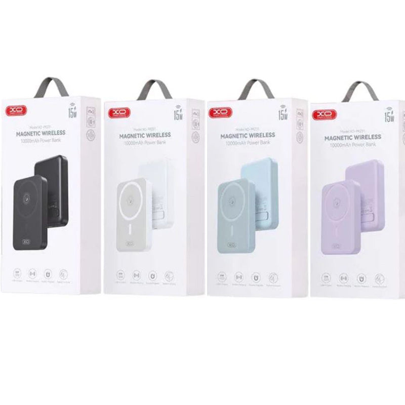 Baterie Externa Wireless XO Design PR231, 10000mAh, 20W, PD + FQI, 1 x QI - 1 x USB-C, Neagra
