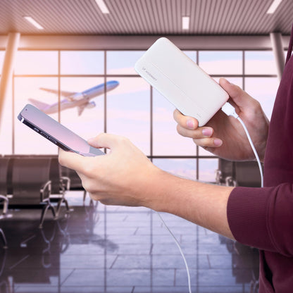 Baterie Externa WZK WPBWE1, 10000mAh, 10W, 2 x USB-A, Alba