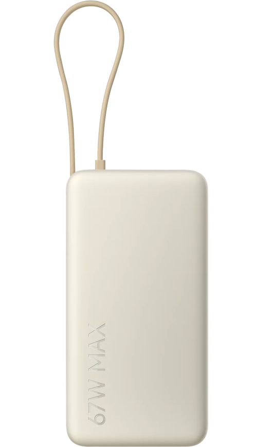 Baterie Externa Xiaomi, 20000mAh, 67W, QC + PD, 1 x USB-A - 2 x USB-C, Bej BHR08O7GL
