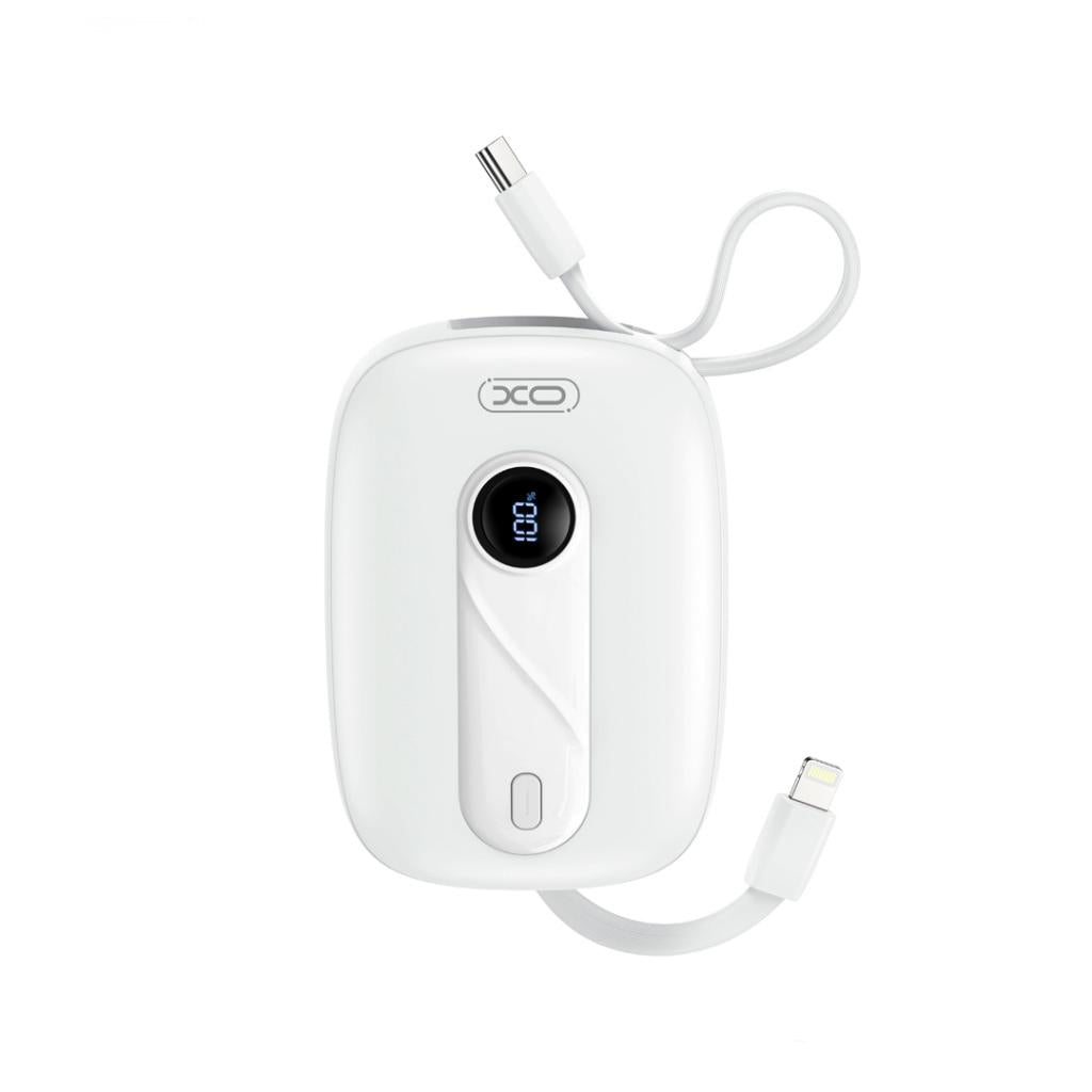 Baterie Externa XO Design PR246, 10000mAh, 22.5W, PD, 1 x Lightning - 2 x USB-C, Alba