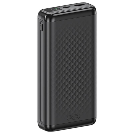 Baterie Externa XO Design PB309, 20000mAh, 22.5W, QC + PD, 1 x USB-A - 1 x USB-C, Neagra