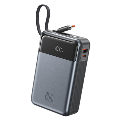 Baterie Externa XO Design PR267, 20000mAh, 65W, QC + PD, 1 x USB-A - 2 x USB-C, Gri