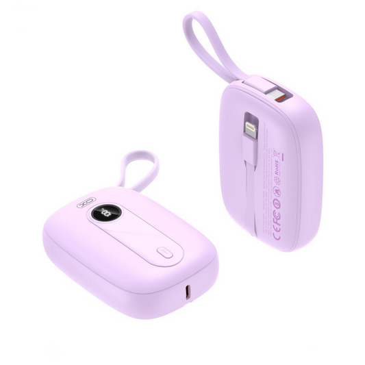 Baterie Externa XO Design PR246, 10000mAh, 22.5W, PD, 1 x Lightning - 2 x USB-C, Mov
