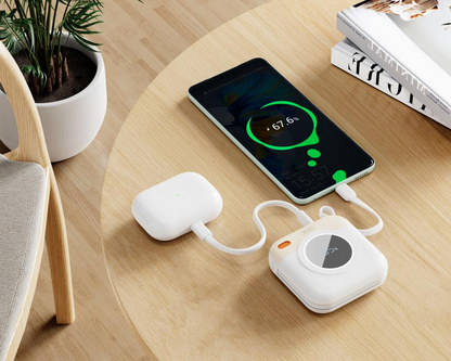 Baterie Externa XO Design PR258, 10000mAh, 20W, QC + PD, 1 x Lightning - 1 x USB-C, Bej