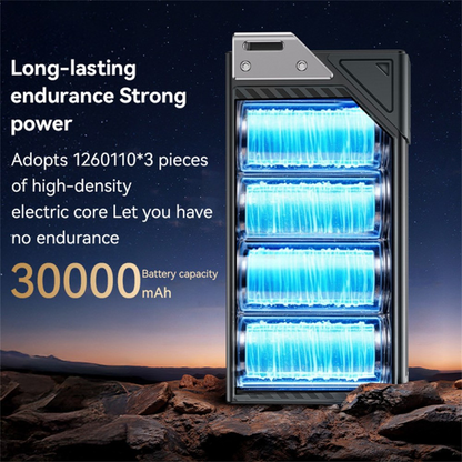Baterie Externa Yesido YP62, 30000mAh, 22.5W, QC + PD, 2 x USB-A - 2 x USB-C, Neagra