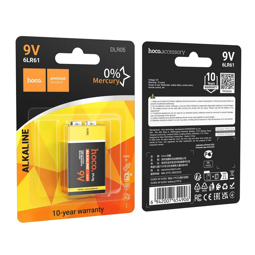 Baterie HOCO DLR05, 6LR61 (9V)