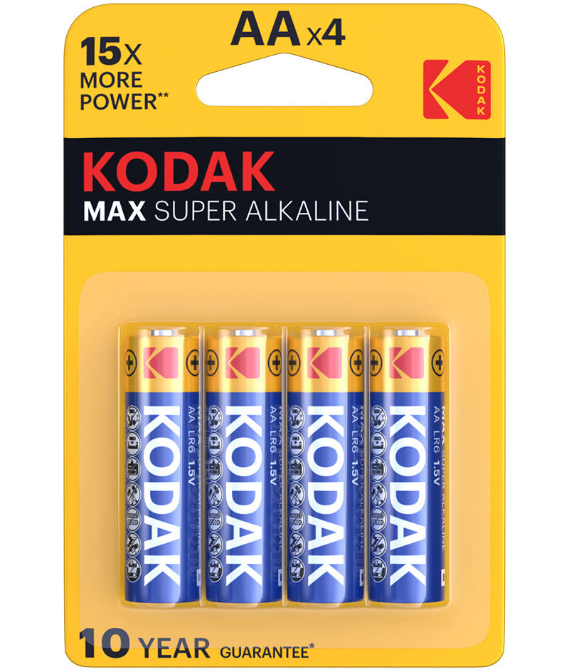 Baterie Kodak Max Alkaline, AA / LR6, Set 4 bucati EKSTD30952867P4