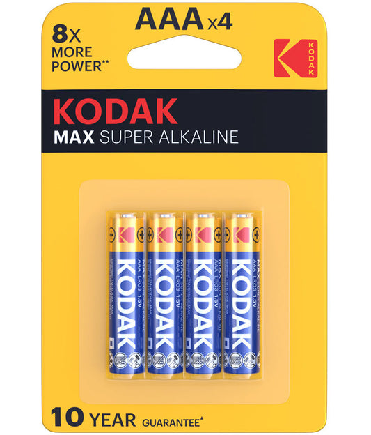 Baterie Kodak Max Super, AAA / LR3, Set 4 bucati