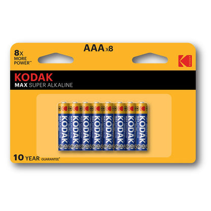 Baterie Kodak Max Alkaline, AAA / LR3, Set 8 bucati EKSTD30419896P8
