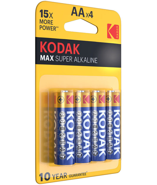 Baterie Kodak Max Super, AA / LR6, Set 4 bucati