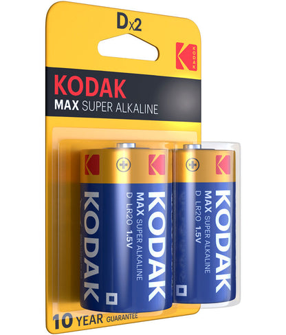 Baterie Kodak Max Alkaline, LR20, Set 2 bucati