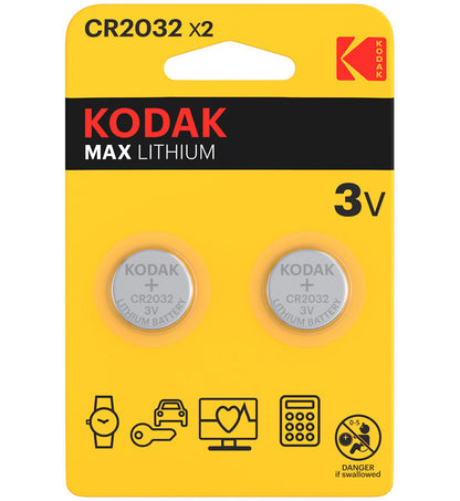 Baterie Kodak Max Lithium, CR2032, Set 2 bucati