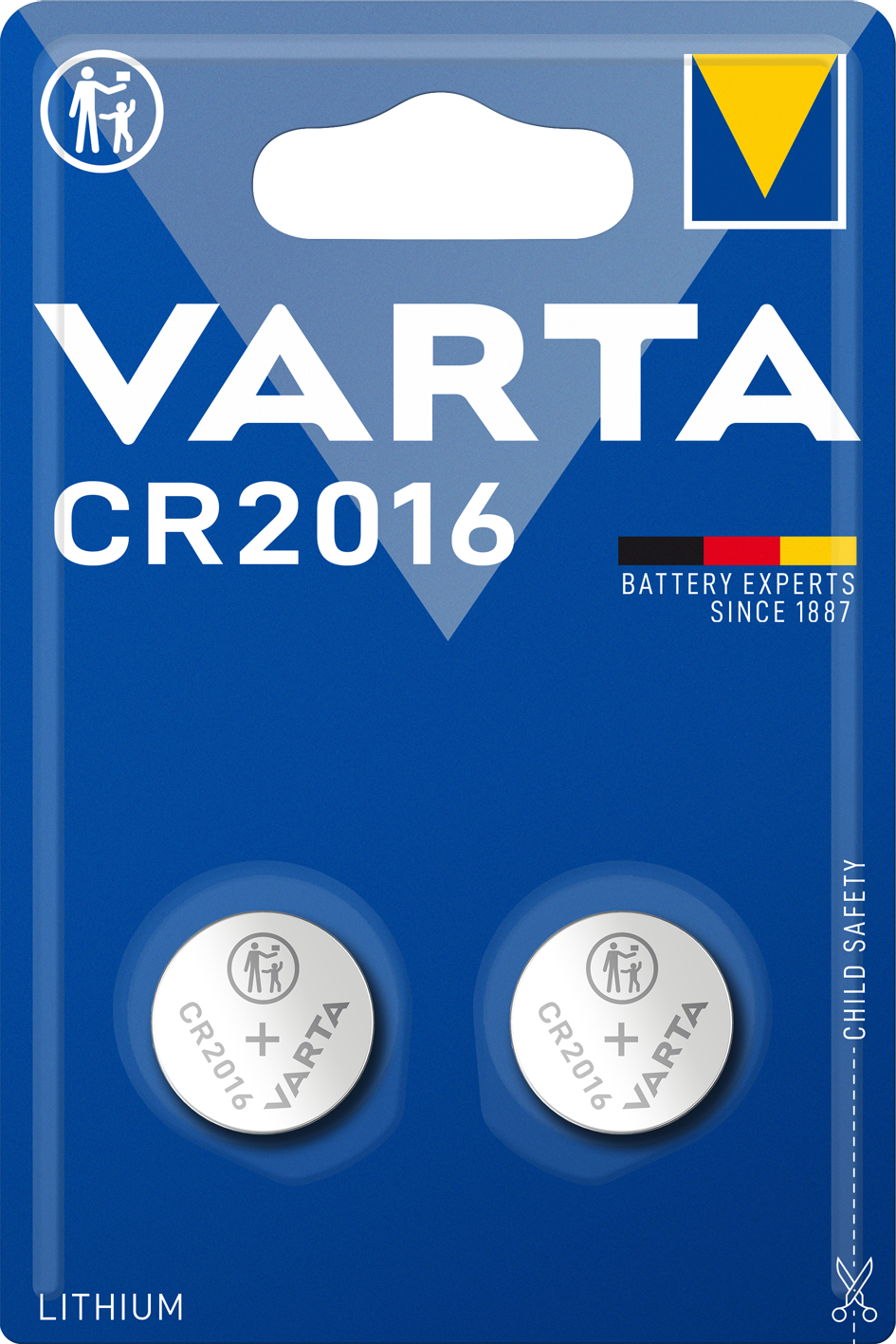 Baterie Varta, CR2016, zestaw 2 sztuk