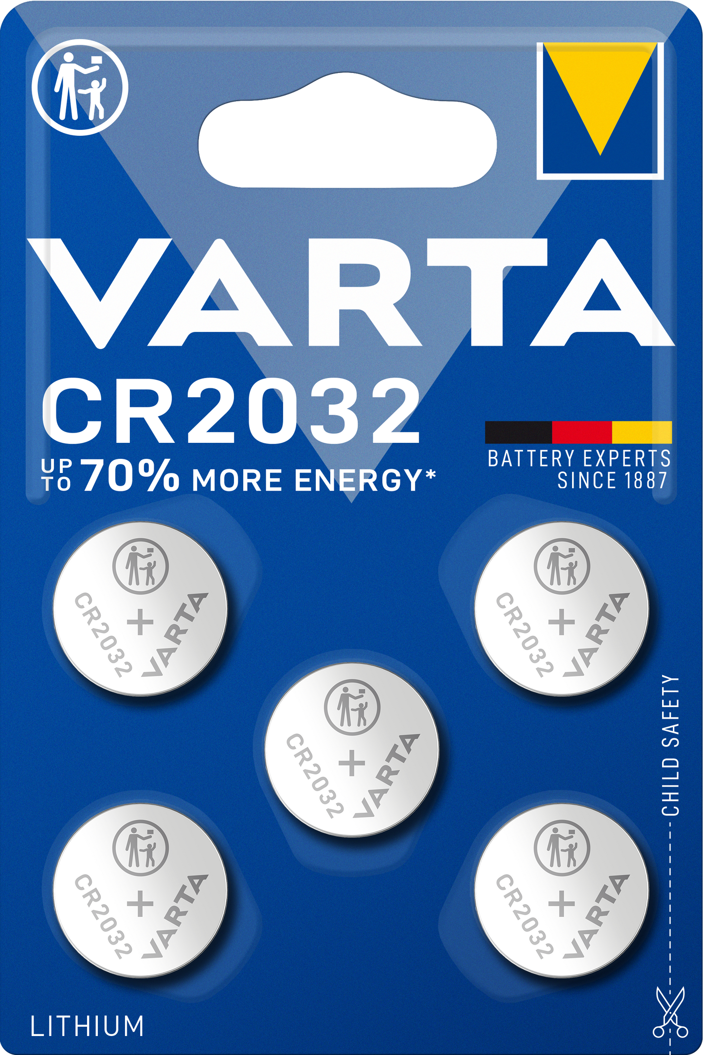 Baterie Varta, CR2032, zestaw 5 sztuk