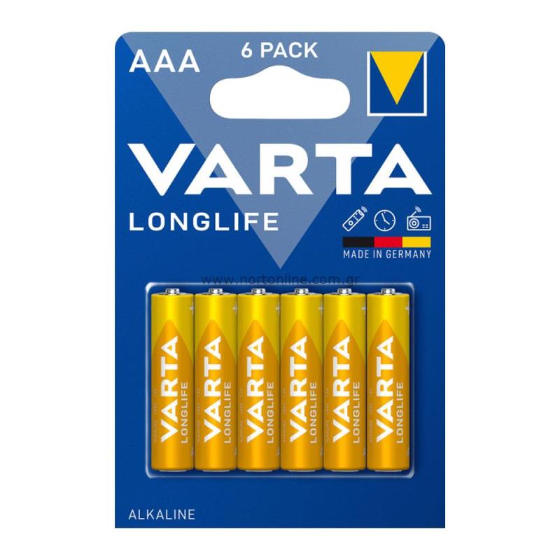 Baterie Varta Longlife 4103, AAA / LR3, Set 6 bucati