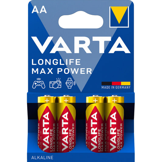 Baterie Varta Longlife Max Power 4706, AA / LR6, Set 4 bucati 04706101404