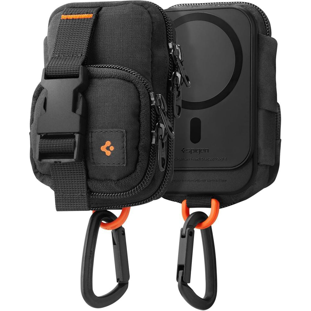 Borseta Universala MagSafe pentru Telefon, Spigen, Snap Zip, Neagra