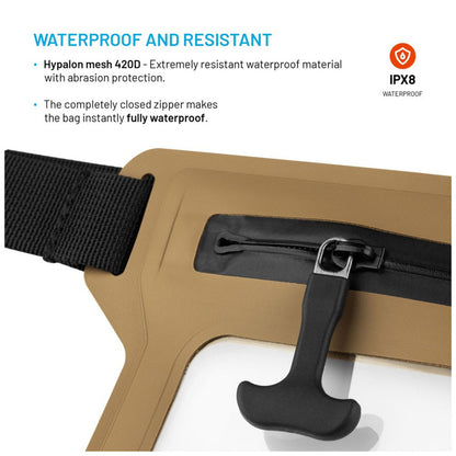 Borseta Waterproof Fixed, Universala, Bej