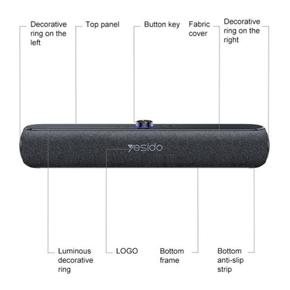 Boxa Bluetooth Yesido YSW42, 20W, Neagra