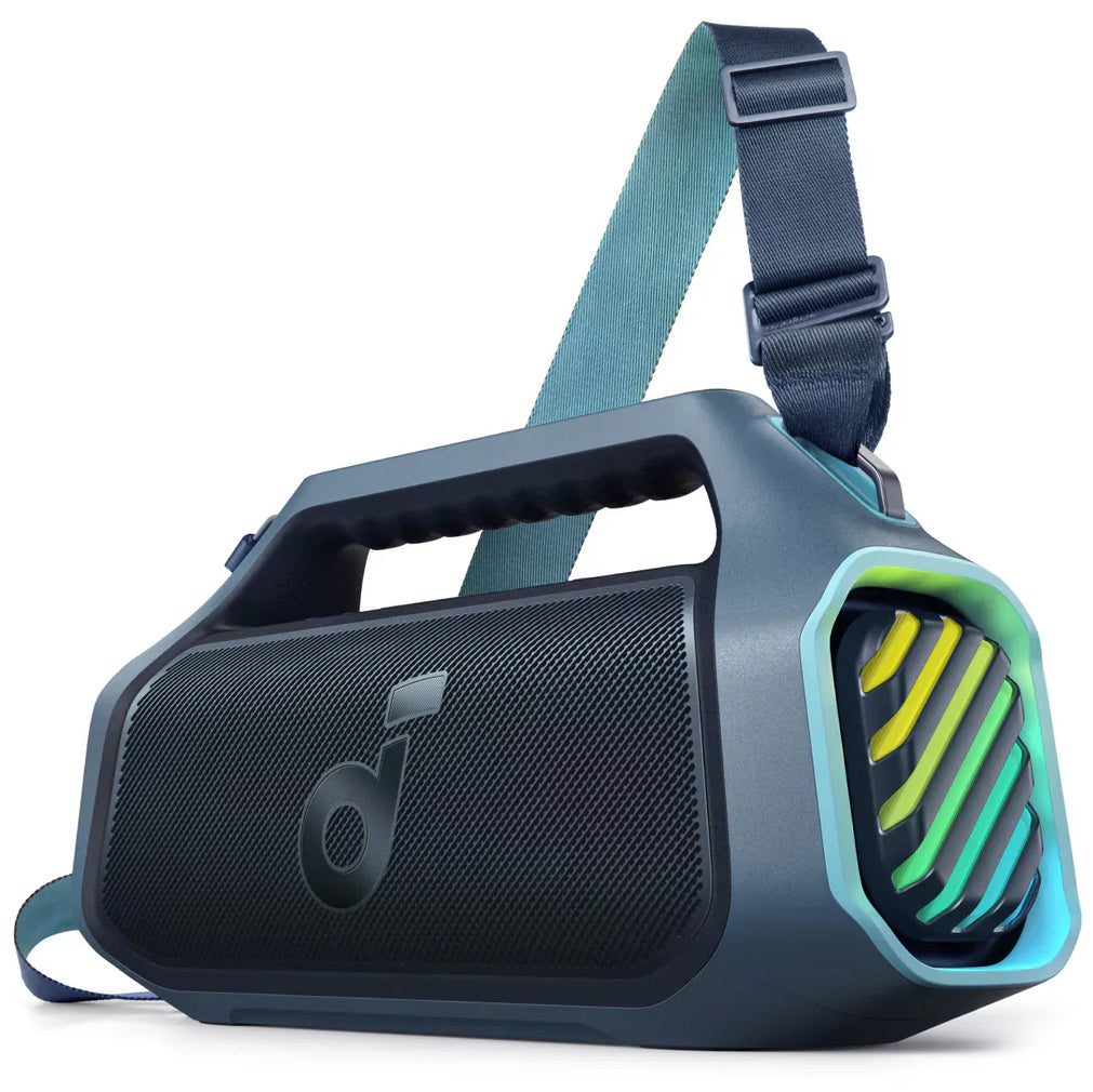 Boxa Portabila Bluetooth Anker Soundcore Boom 2 Plus, 140W, RGB, Waterproof, Albastra A3134031