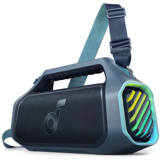 Boxa Portabila Bluetooth Anker Soundcore Boom 2 Plus, 140W, RGB, Waterproof, Albastra A3134031