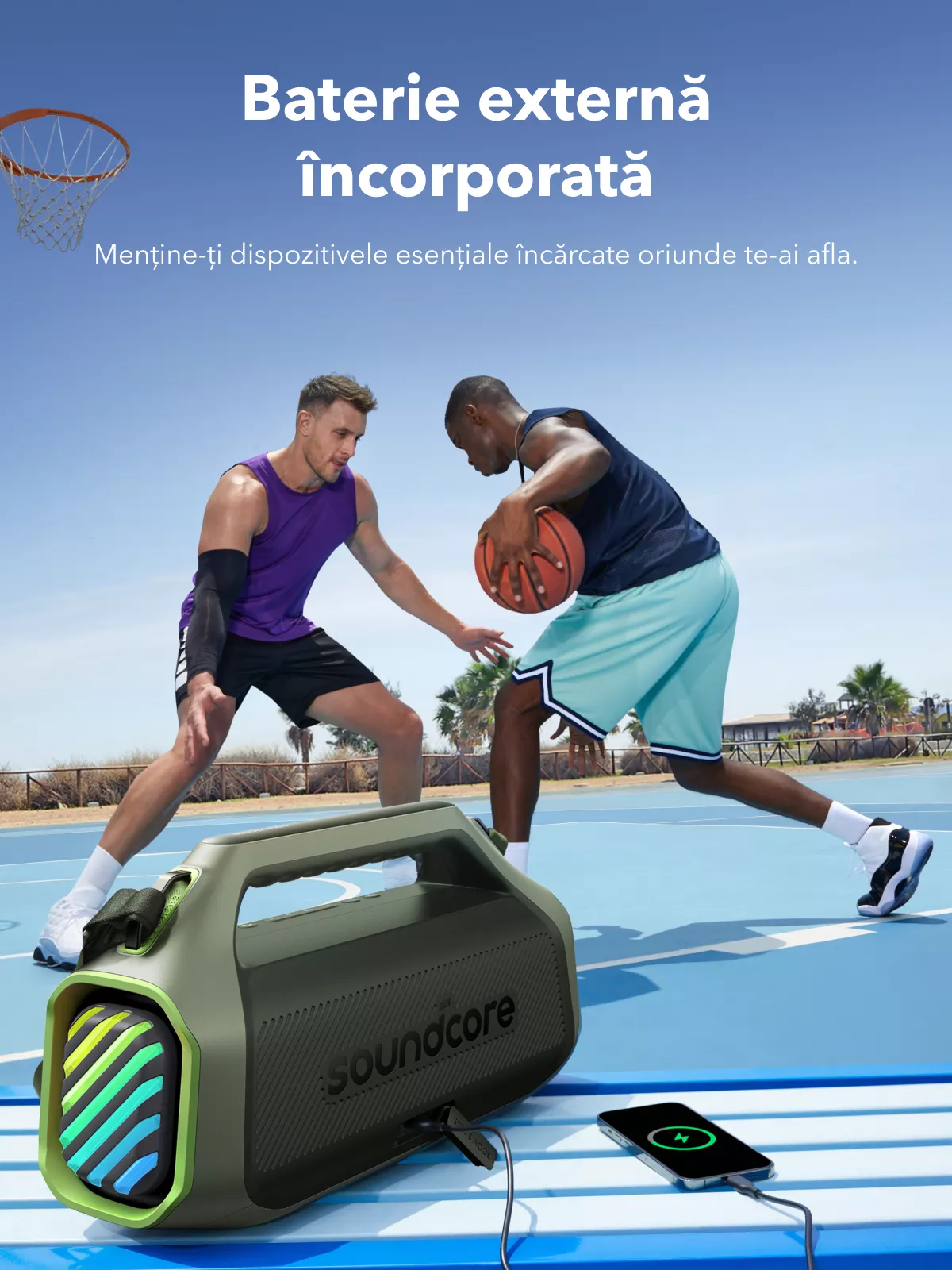 Boxa Portabila Bluetooth Anker SoundCore Boom 2 Plus New Version, 140W, TWS, RGB, Waterproof, Verde A3134062