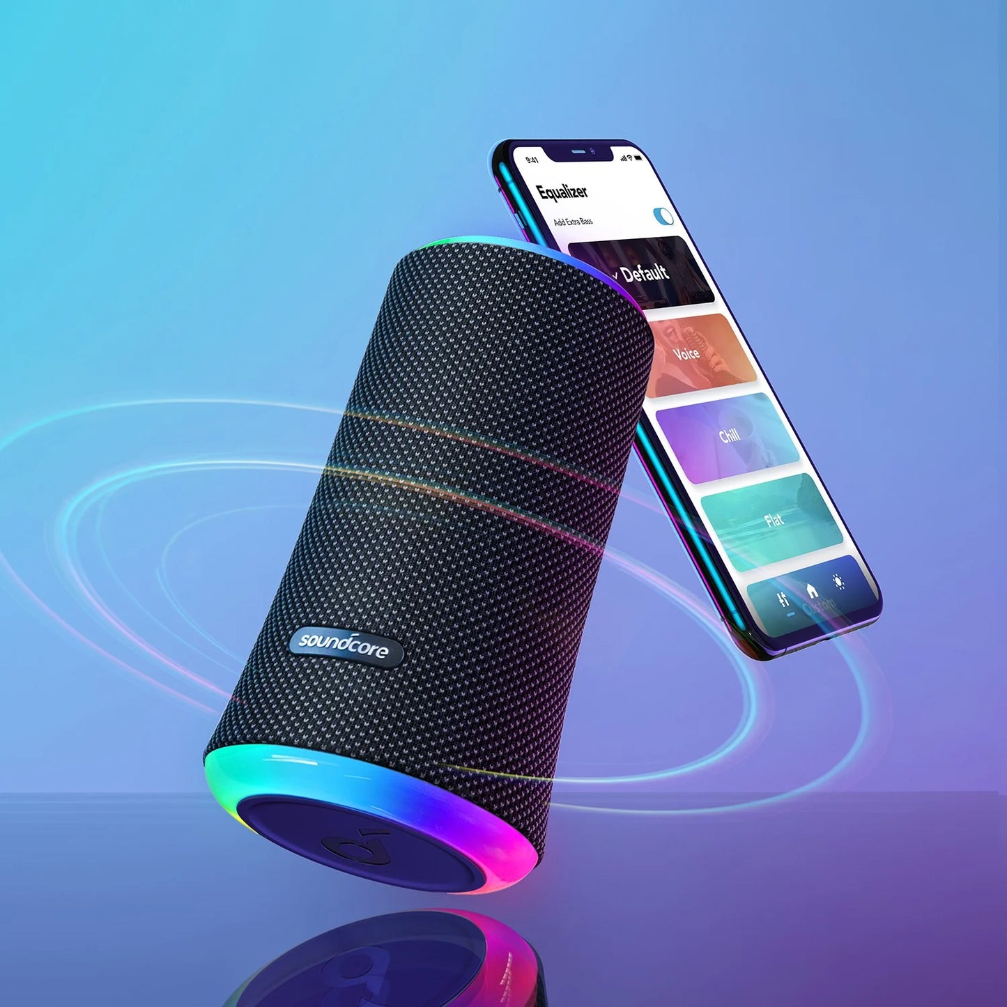 Boxa Bluetooth Anker SoundCore Flare 2, 20W, RGB, Waterproof, Neagra A3165G11