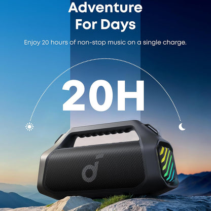 Boxa Portabila Bluetooth Anker SoundCore Boom 2 Pro, 140W, TWS, RGB, Waterproof, Neagra A3134A11