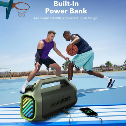 Boxa Portabila Bluetooth Anker SoundCore Boom 2 Plus, 140W, TWS, RGB, Waterproof, Verde, Resigilata A3134061