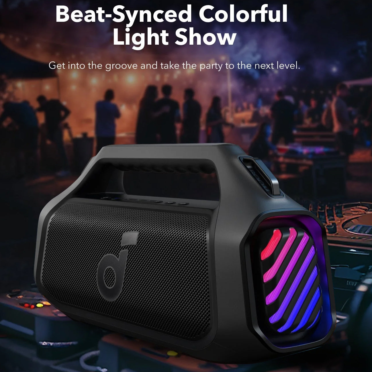 Boxa Portabila Bluetooth Anker Soundcore Boom 2 Plus, 140W, TWS, RGB, Waterproof, Neagra A3134011