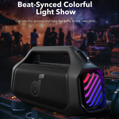 Boxa Portabila Bluetooth Anker Soundcore Boom 2 Plus, 140W, TWS, RGB, Waterproof, Neagra A3134011