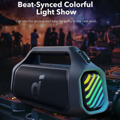 Boxa Portabila Bluetooth Anker Soundcore Boom 2 Plus, 140W, RGB, Waterproof, Albastra A3134031