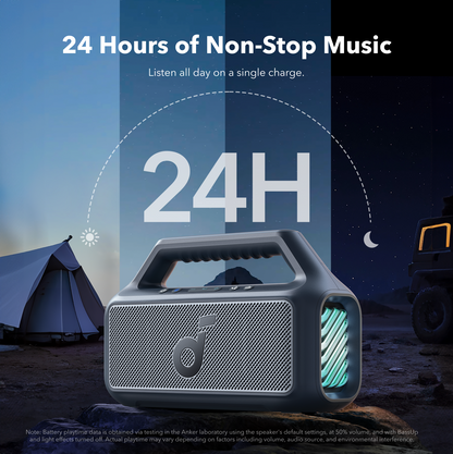 Boxa Portabila Bluetooth Anker SoundCore Boom 2 New Version, 80W, TWS, RGB, Waterproof, Albastra A3138032