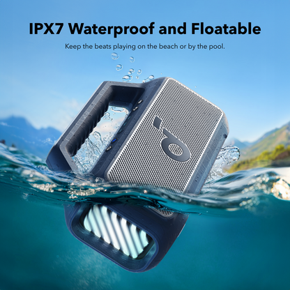 Boxa Portabila Bluetooth Anker SoundCore Boom 2 New Version, 80W, TWS, RGB, Waterproof, Albastra A3138032