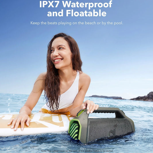 Boxa Portabila Bluetooth Anker Soundcore Boom 2 Plus, 140W, RGB, Waterproof, Verde A3134061