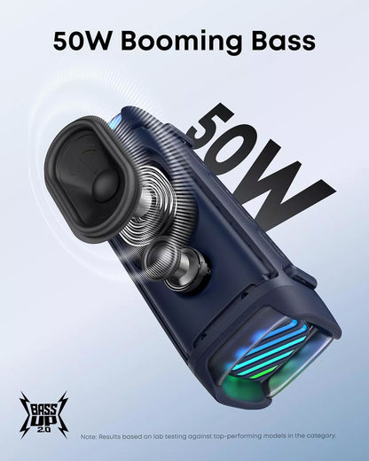Boxa Portabila Bluetooth Anker SoundCore Boom 3i, 50W, RGB, Waterproof, Albastra D5100030