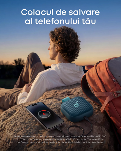 Boxa Portabila Bluetooth Anker SoundCore Boom Go 3i, 15W, TWS, RGB, Waterproof, Albastra D5103030